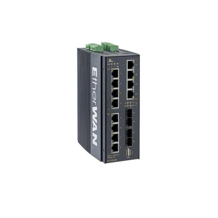 EtherWAN EX78924E-0VB 240W 8-Port Gigabit Hardened Managed PoE Switch with 4-Port SFP