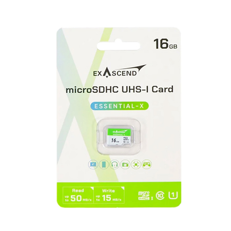 Exascend Essential-X UHS-I microSD Memory Card 16GB