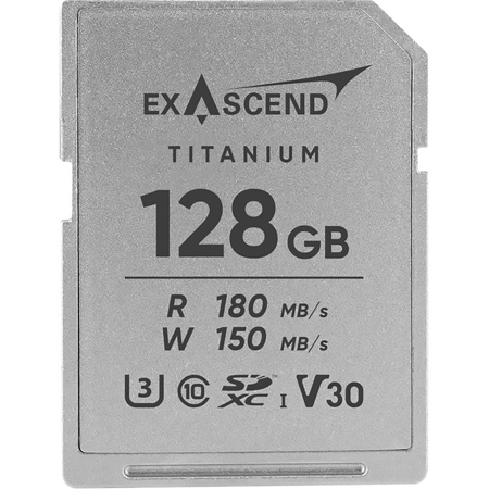 Exascend Titanium UHS-I V30 SDXC Memory Card 128GB