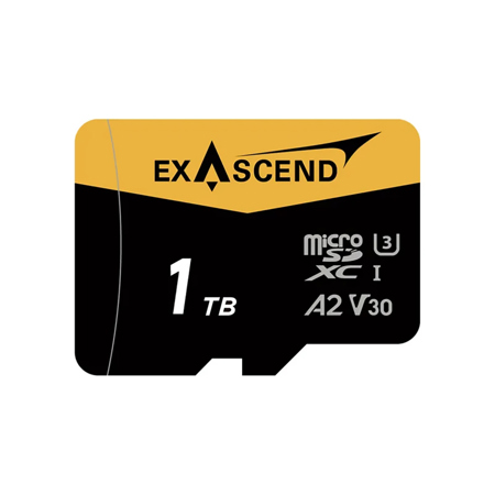 Exascend Catalyst UHS-I V30 microSDXC Memory Card 1TB Card with SD Adapter