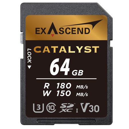 Exascend Catalyst 64GB UHS-I V30 SDXC Memory Card