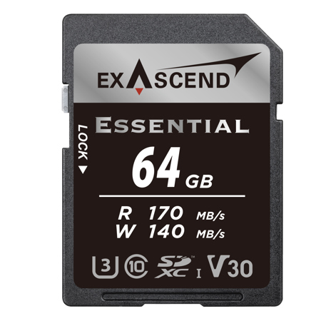 Exascend Essential 64GB UHS-I V30 SDXC Memory Card