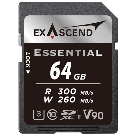 Exascend Essential 64GB UHS-II V90 SDXC Memory Card