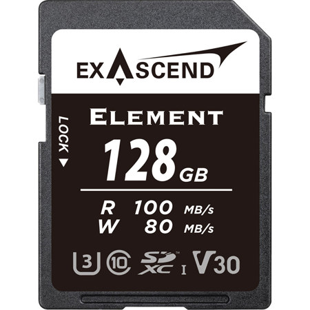 Exascend Element 128GB UHS-I V30 SDXC Memory Card