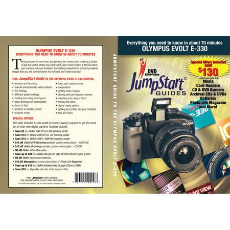JumpStart Video Training Guide on DVD for the Olympus E-330 Digital Camera.