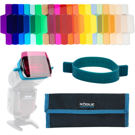 Rogue Gels Universal Lighting Filter Kit for Flashes, Set of 20
