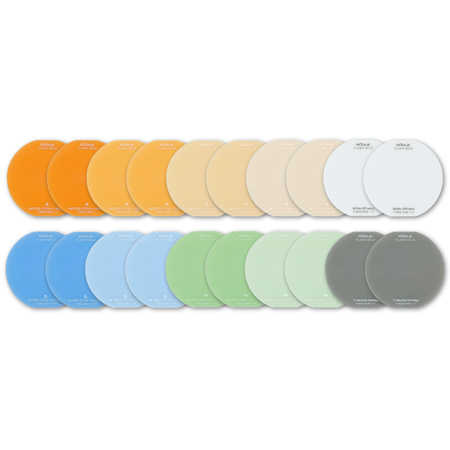 ExpoImaging Round Flash Color Correction Collection Gel Kit, 20 Set