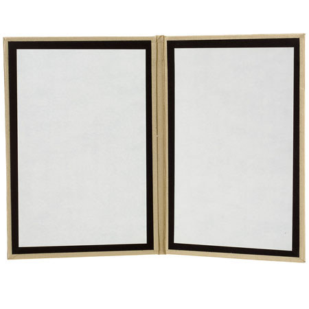Excel Picture Frame Folio Double for 2 4x6 Photo, Gold