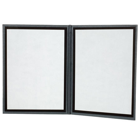 Excel Picture Frame Folio Double, 2 5x7in Photo, Pewter