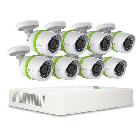 EZVIZ 16CH Video Home Security System, DVR with 2TB HDD, 8x Bullet Camera