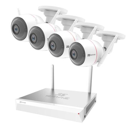 EZVIZ 8 Channel Security System, X5C NVR with 1TB HDD & 4x C3W Bullet Cameras