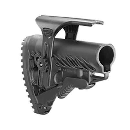 FAB Defense GLR16CP Buttstock with Cheek Riser for M4/AR-15 Rifles, Black