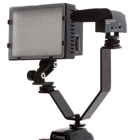Adorama L-bracket with 2 Standard Flash Shoe Mounts
