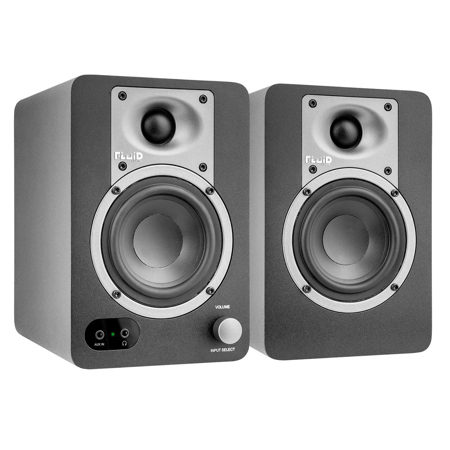 Fluid Audio C35BT 3.5" 64W 2-Way Active Studio Reference Monitor, Pair, Black