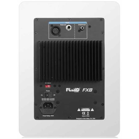 Fluid Audio FX8 130W 8" Two-Way Coaxial Active Studio Monitor, Single, White