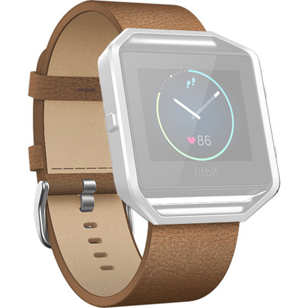 Fitbit Small Leather Band for Camel Tracker, Black