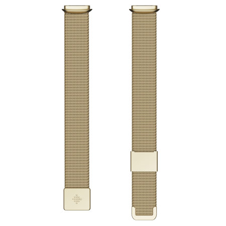 Fitbit Stainless Steel Mesh Band for Luxe Smartwatch, One Size, Soft Gold