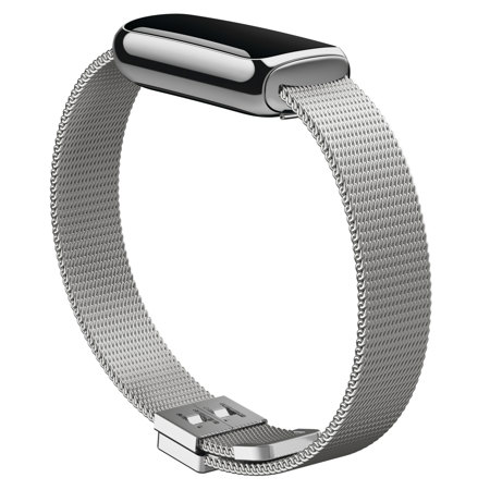 Fitbit Stainless Steel Mesh Band for Luxe Smartwatch, One Size, Platinum