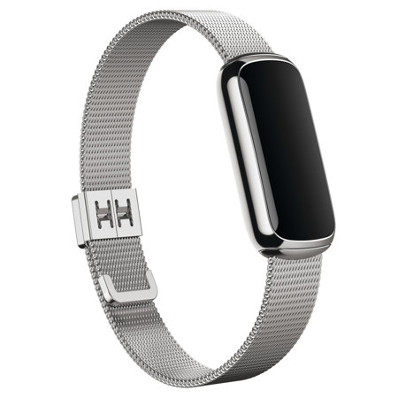 Fitbit Stainless Steel Mesh Band for Luxe Smartwatch One Size Platinum FB180MMSR