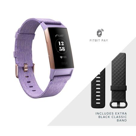 Fitbit Charge 3 with Fitbit Pay NFC, Special Edition, Lavender