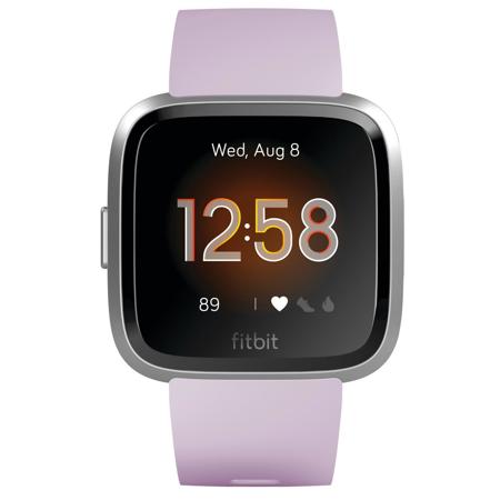 Fitbit Versa Lite Fitness Watch Lilac Silver Aluminum FB415SRLV