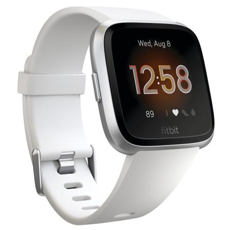 Fitbit Versa Lite Fitness Watch, White/Silver Aluminum