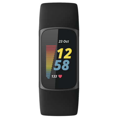 Fitbit 2x Charge 5 Health & Fitness Smartwatch, Black/Graphite & White/Soft Gold