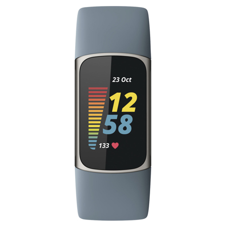 Fitbit Charge 5 Health & Fitness Smartwatch, Steel Blue/Platinum Stainless Steel