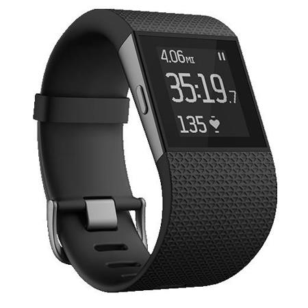 Fitbit Surge GPS Fitness Watch with Heart Rate Monitor, Small, Black