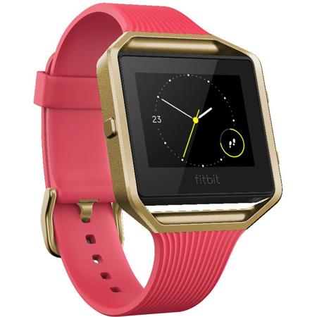 Fitbit Blaze Fitness Watch with Slim Band, Small, Pink/Gold