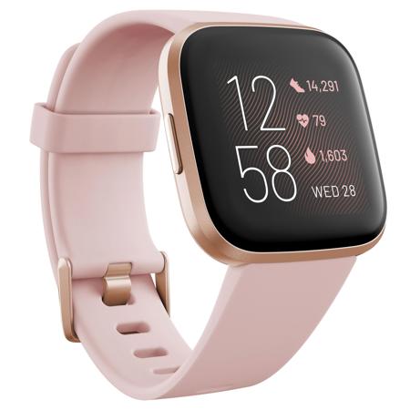 Fitbit Versa 2 Health and Fitness Smartwatch, Petal/Copper Rose Aluminum