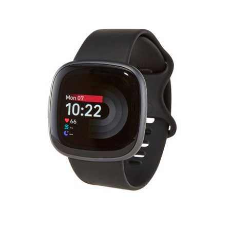 Fitbit Versa 4 Fitness Smartwatch - Black/Graphite Aluminum 