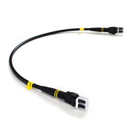 FieldCast 15.7" Two-Channel Single-Mode Jumper Duplex Patch Cable, Black