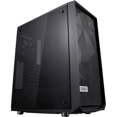 Fractal Design Meshify C Dark Tempered Glass ATX Mid-Tower Computer Case, Black