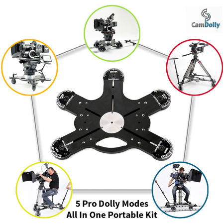 Fotodiox CamDolly 5-In-1 Camera Dolly and Slider with 1x 50' SnakeTrack Rail
