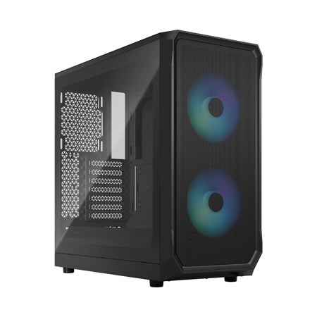 Fractal Design Focus 2 ATX Mid-Tower Computer Case, Solid Black