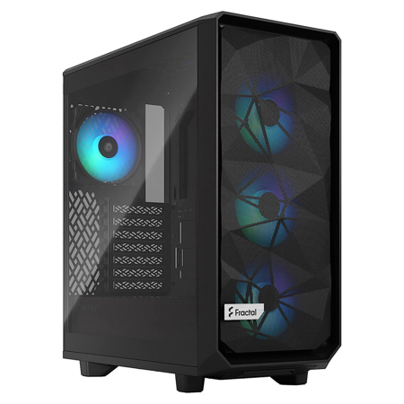 Fractal Design Meshify 2 Compact Lite RGBTempered Glass ATX Mid-Tower Case,Black