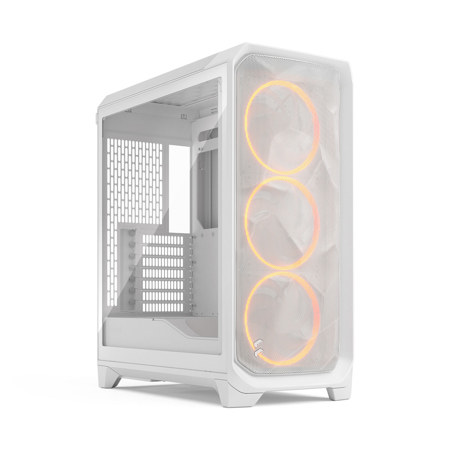 Fractal Design Meshify 3 RGB Clear Tint Tempered Glass E-ATX Mid-Tower Computer Case, White