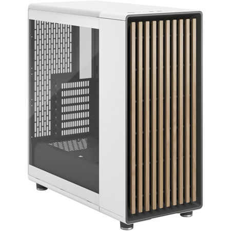 Fractal Design North Clear Tempered Glass ATX Mid-Tower Case, Chalk White