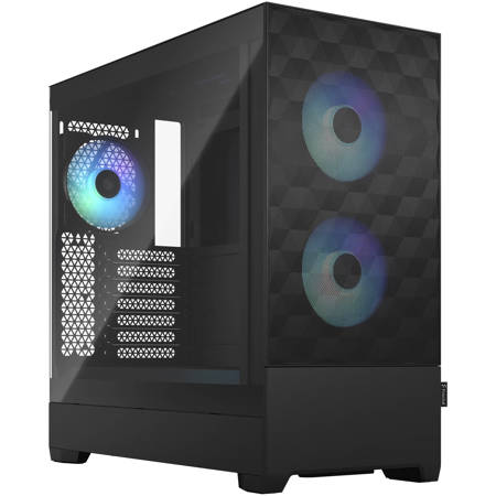 Fractal Design Pop Air RGB Clear Tempered Glass ATX Mid-Tower Computer Case, Black