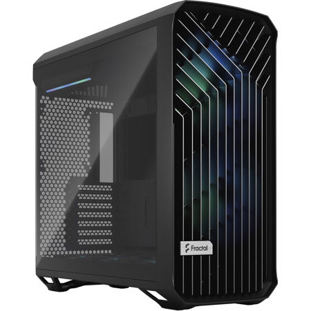 Fractal Design Torrent RGB Light Tempered Glass E-ATX Mid-Tower Computer Case, Black