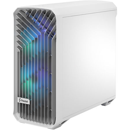 Fractal Design Torrent RGB Clear Tempered Glass E-ATX Mid-Tower Computer Case, White