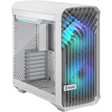 Fractal Design Torrent Compact RGB Clear Tempered Glass ATX Mid-Tower Case, White