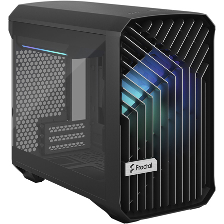 Fractal Design Torrent Nano RGB Tempered Glass Mini-ITX Mini-Tower Case, Black