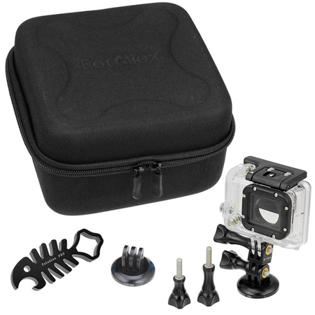 Fotodiox GoTough CamCase Double Kit for 2 GoPro Cameras, Black