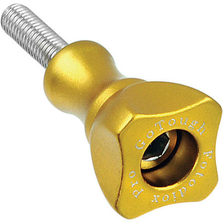 Fotodiox GoTough Short Thumbscrew with 0.98"/25mm Knob for GoPro Cameras, Gold