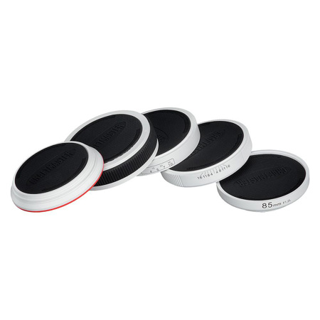 Fotodiox Set of 5 CraftMaster LenzCoaster Lens Replica Coaster, White with Black