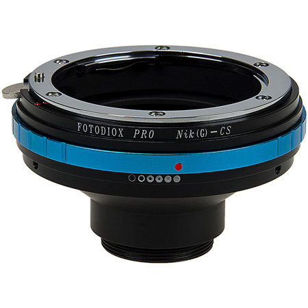 Fotodiox Pro Lens Mount Adapter for Nikon F Mount G-Type D/SLR Lenses to to CS-Mount (1" Screw Mount) Cine & CCTV Camera Body with Built-In Aperture Control Dial