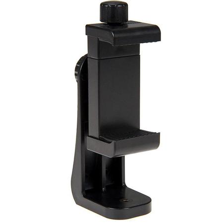 Fotodiox Cell Phone Tripod Mount Adapter - Universal Phone 1/4" Tripod Mount Clamp for Smartphones, Vertical Horizontal Adjustable Clamp 2.2-4" Wide