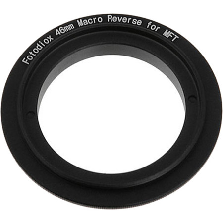 Fotodiox 46mm Filter Thread Macro Reverse Mount Adapter Ring for Micro Four Thirds (MFT, M4/3) Cameras